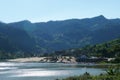 Shiny Lake under the Mountain in Summer Royalty Free Stock Photo